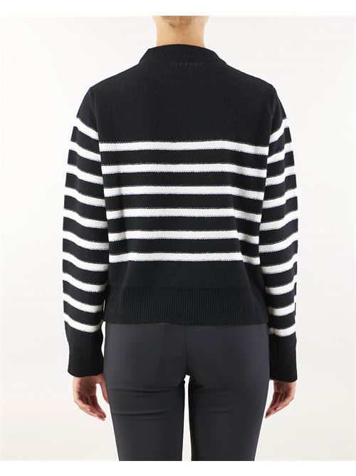 Wool striped sweater with embroidery detail Ermanno by Ermanno Scervino ERMANNO BY ERMANNO SCERVINO | Sweater | D45EM048E85MF062